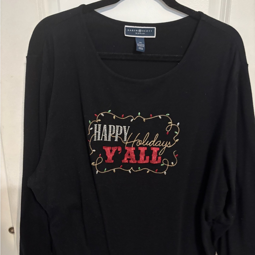 Karen Scott Holiday Shirt